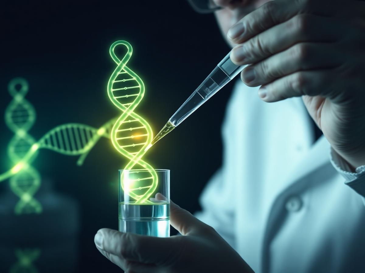 Scientist performing DNA analysis